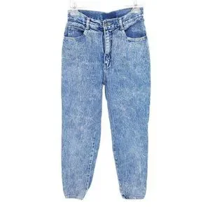☆SEVENTEEN☆【UNGIMMICK】☆Vintage Washed Denim Ca.p☆ Vintage | Jeans | Vtg 8s Stefano Acid Wash Denim Bow Taper